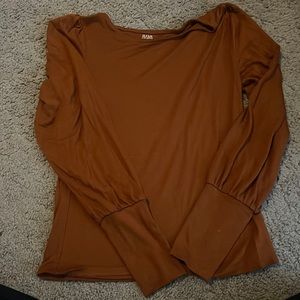 long sleeve burnt orange top